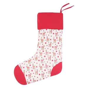 Reindeer Printed Christmas Stocking