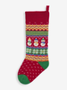 Snowman Fair Isle Knitted Stocking