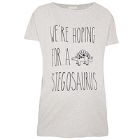Stegosaurus Slogan Maternity Top