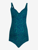 Teal Leopard Print Maternity Tankini