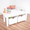 White Play Table with Storage Boxes