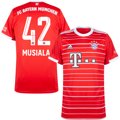adidas Bayern Munich Home
Musiala 42 Shirt 2022-2023
(Official Printing) - L