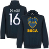 Boca CABJ Crest De Rossi 16 Hoodie - Navy (2019-2020 Style Back Print) - S