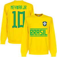 Brazil Team Neymar Jr 10 KIDS Sweatshirt - Yellow - 8 Years