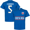 Costa Rica C. Borges 5 Team T-Shirt - Royal - XXXXL
