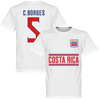 Costa Rica C. Borges 5 Team T-Shirt - White - XXXL