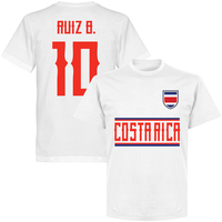 Costa Rica Team Ruiz B. 10 T-shirt - White - XXXXL