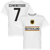 Germany Schweinsteiger 7 Team T-Shirt - White - XL