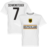 Germany Schweinsteiger 7 Team T-Shirt - White - XXL