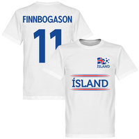 Iceland Finnbogasson 11 Team T-Shirt - White - XXXXL
