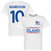 Iceland Sigurdsson 10 Team T-Shirt - White - XXXXL