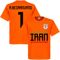 Iran A. Beiranvand 1 Team T-Shirt - Orange - XXXXL