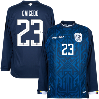 Marathon Ecuador Away L/S
Caicedo 23 Shirt 2022-2023
(Fan Style Printing) - M