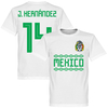 Mexico J. Hernandez 14 Team T-Shirt - White - XXXL