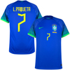 Nike Brazil Away L.Paqueta 7 Shirt 2022-2023 (Official Printing) - XXL