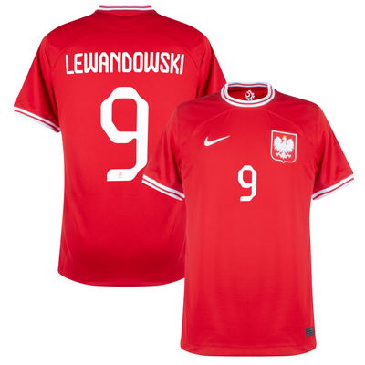 Nike Poland Away Lewandowski 9
Shirt 2022-2023 (Official
Printing) - M