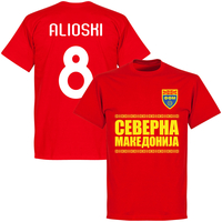 North Macedonia Alioski 8 Team T-shirt - Red - XXXL