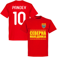 North Macedonia Pandev 10 Team T-Shirt - Red - XXXXL