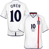 Score Draw England Home Owen
10 v Germany Edition Retro
Shirt World Cup 2002 Qualifier
(Retro Flock Printing)