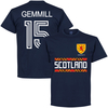Scotland Retro 78 Gemmill 15 Team T-Shirt - Navy - L