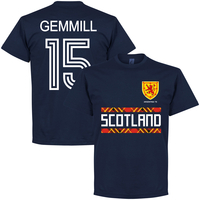 Scotland Retro 78 Gemmill 15 Team T-Shirt - Navy - XL
