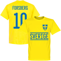 Sweden Forsberg 10 2020 Team T-Shirt - Yellow - XXL