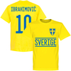 Sweden Ibrahimovic 10 2020 Team T-Shirt - Yellow - L