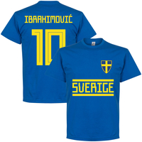 Sweden Ibrahimovic 10 Team T-Shirt - Royal - XXXXL