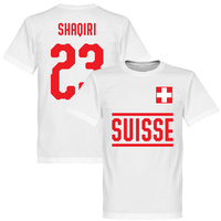 Switzerland Shaqiri 23 Team T-Shirt - White - XXXXL