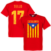Tello Vintage Catalunya Football T-Shirt - Red - L