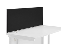 1400 Straight Upholstered Desktop Screen - Black