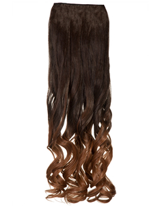 Luxury Ombre One Piece Curly Clip-in Chocolate Brown to Amber 6TT30