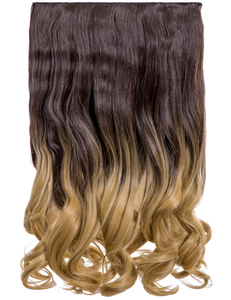 Luxury Ombre One Piece Curly Clip-in Chocolate Brown to Toffee 6TT86