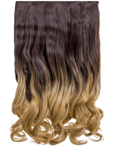 Luxury Ombre One Piece Curly Clip-in Chocolate Brown to Toffee 6TT86