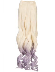 Luxury Ombre One Piece Curly Clip-in Pure Blonde to Pastel Purple 613TTPastelPurple