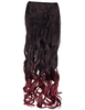 Luxury Ombre One Piece Curly Clip-in Raven to Burgundy 2TT118