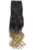 Luxury Ombre One Piece Curly Clip-in Raven to Toffee 2TT86