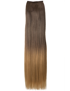 Luxury Ombre One Piece Straight Clip-In Chocolate Brown to Auburn 6TT26