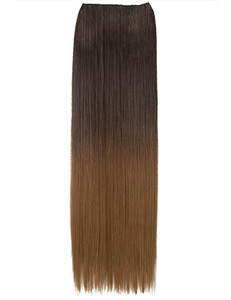 Luxury Ombre One Piece Straight Clip-in Chocolate Brown to Ginger 6TT27