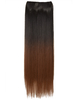 Luxury Ombre One Piece Straight Clip-In Dark Brown to Copper Red 4TT350