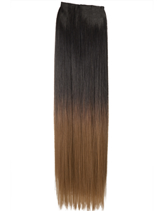 Luxury Ombre One Piece Straight Clip-In Dark Brown to Ginger 4TT27