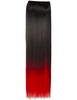 Luxury Ombre One Piece Straight Clip-in Natural Black to Red 1BTTRed