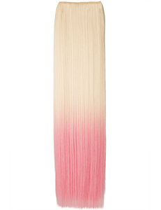 Luxury Ombre One Piece Straight Clip-In Pure Blonde to Pastel Pink 613TTPastelPink