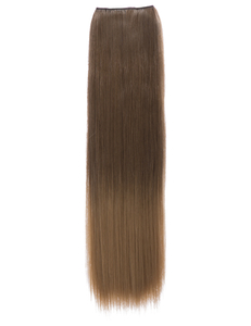 Luxury Ombre One Piece Straight Clip-In Tanned Brown to Auburn 10TT26