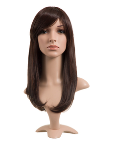 Natalie Natural Straight Side Fringe Synthetic Wig