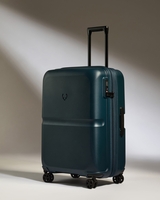 Medium Suitcase In Indigo Blue - Single Stripe