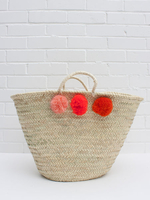 Bohemia Design Market Pom Pom Baskets,  Mixed,  Orange Ombre
