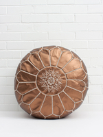 Bohemia Design Moroccan Faux Leather Pouffe,  Copper