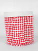 Bohemia Design Spot Print Canvas Storage Pots,  Hot Pink