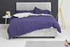 Silver Velvet Fabric Bed - Plain Double